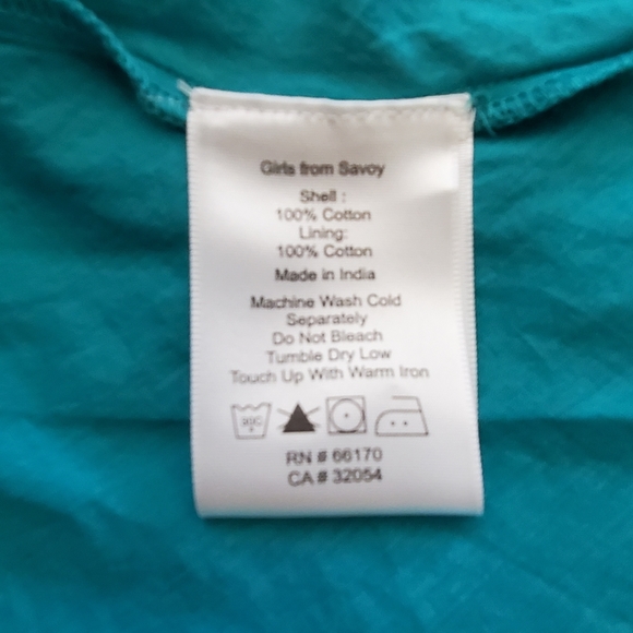 Anthropologie Girls from Savoy Painted Ikat Strapless Swing Dress Pockets sz 8 - Picture 6 of 9